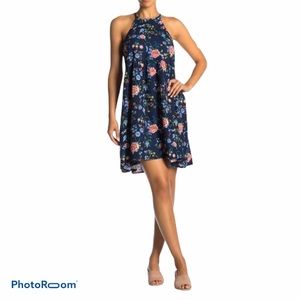 Abound Halter Neck Linen Blend Shift Dress